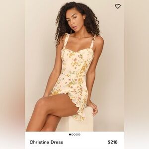 Reformation Christine Dress - Size:4 - Peach Floral